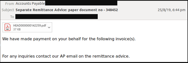 This Remittance Advice Email May Be Costlier Than You Think